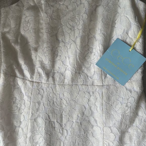 CeCe by Cynthia Steffe White Lace Embroidered Midi Dress - Picture 5 of 5